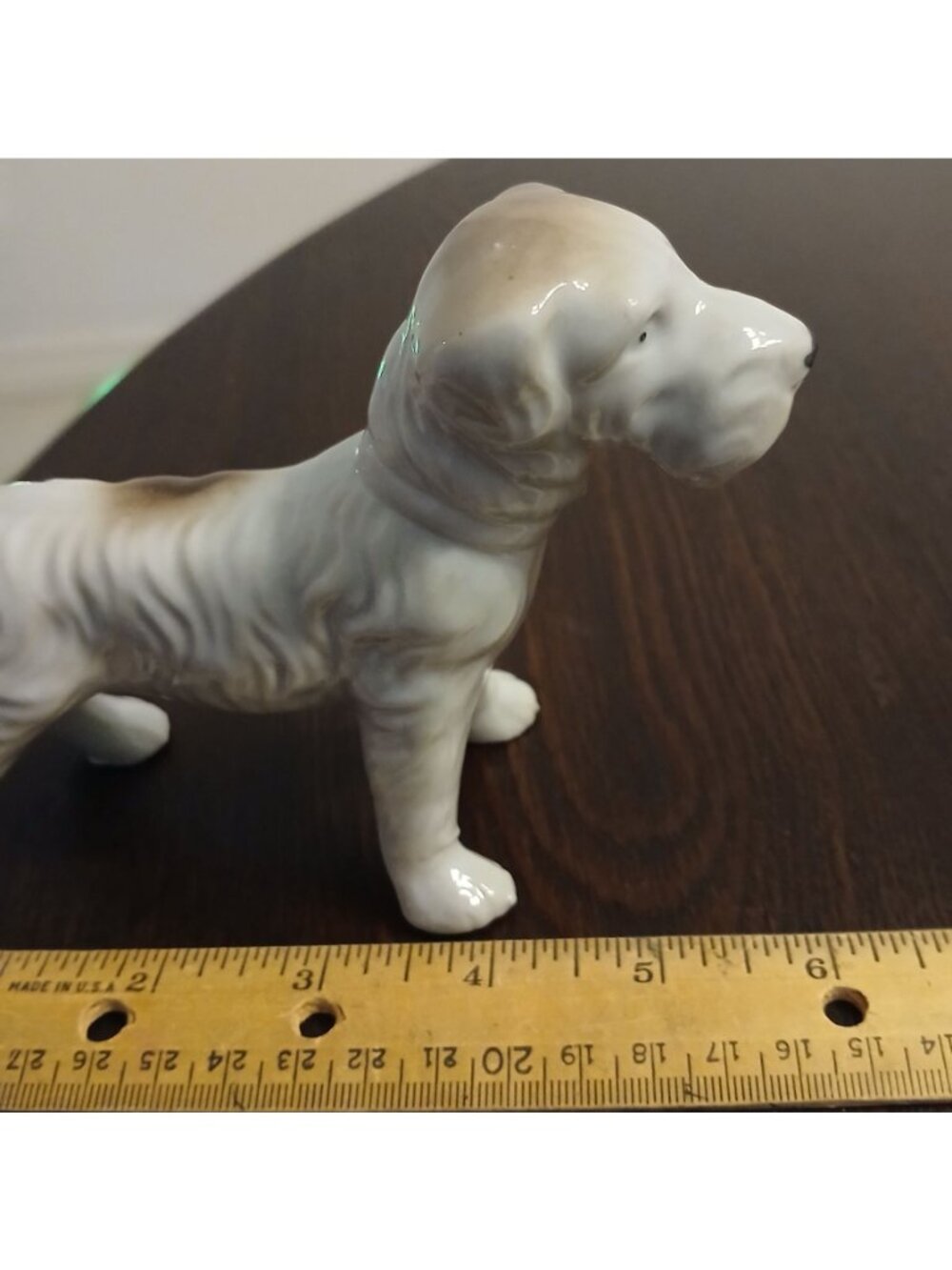 VTG Ceramic Terrier Dog Figurine 6x4" Glossy White & Brown Decor Collectable#WS4 - Picture 7 of 9